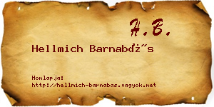 Hellmich Barnabás névjegykártya